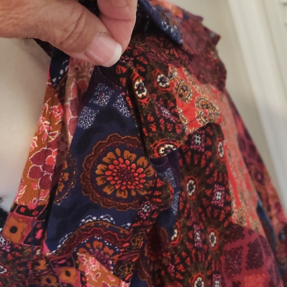 RED Flowy Ruffled Sundress by Forever 21, Large - Picture 3 of 8